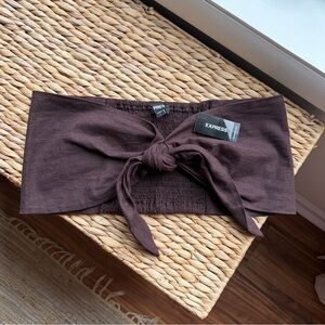 NWT Express Linen Bandeau Top